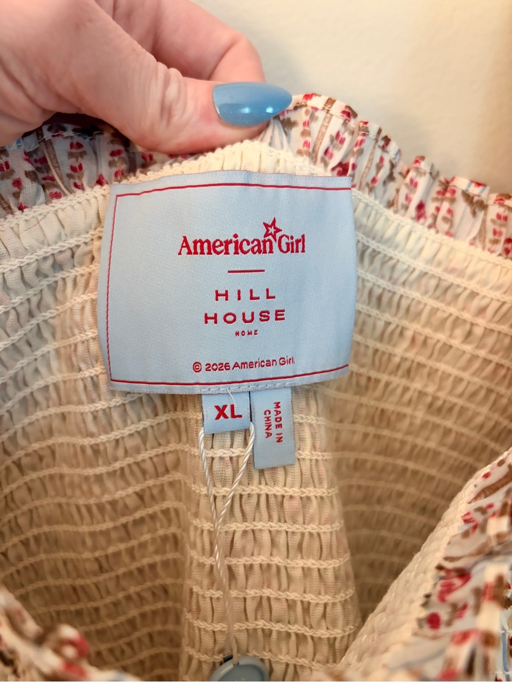 Hill House Home x American Girl Felicity print women’s Scarlett Nap Dress XL - Picture 5 of 6